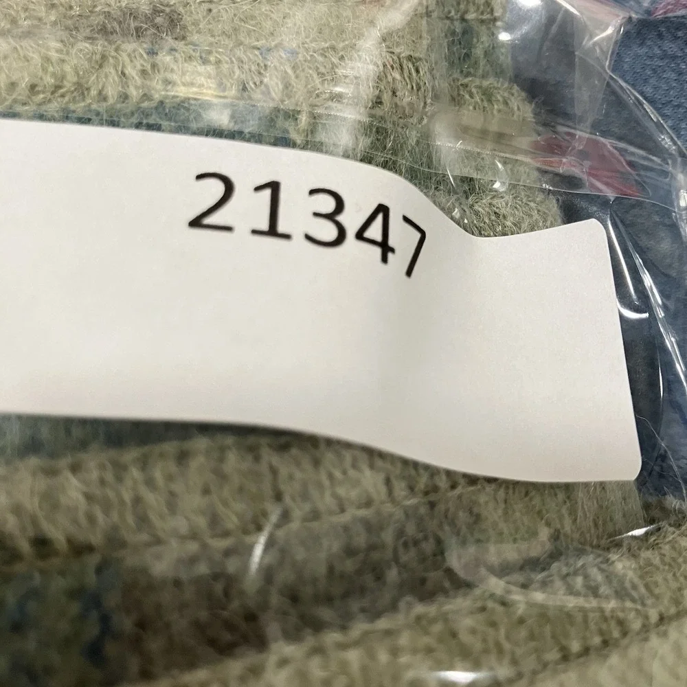 Shupaca Alpaca Throw Blanket Green Blue Striped 60% Alpaca Made in Ecuador